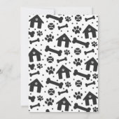 Invitation à la fête des marionnettes Doggy Birthd (Dos)