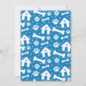 Invitation à la fête des marionnettes Doggy Birthd (Dos)