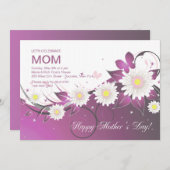 Invitation à la fête des mères (Devant / Derrière)