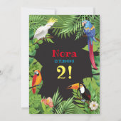 Invitation à la Fête des oiseaux tropicaux (Dos)