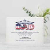 Invitation à la Fête des pères de papa américain (Debout devant)