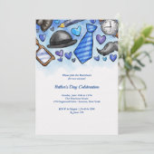 Invitation à la Fête des pères d'éléments de mascu (Debout devant)