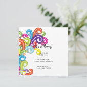 Invitation à la fête des perles colorées (Debout devant)