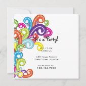 Invitation à la fête des perles colorées (Devant)