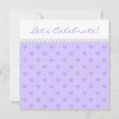 Invitation à la fête des perles et des coeurs pour (Dos)