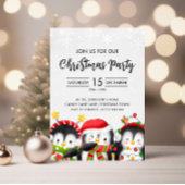Invitation à la fête des pingouins de Noël