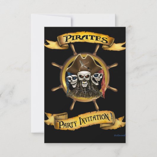 Invitation à la fête des pirates (Devant)