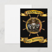 Invitation à la fête des pirates (Devant / Derrière)