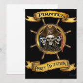 Invitation à la fête des pirates (Devant / Derrière)