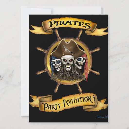 Invitation à la fête des pirates (Devant)