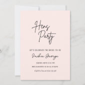 Invitation à la fête des poules blanches roses (Devant)