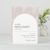 Invitation à la fête des poules d'arc chic moderne (Debout devant)