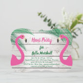 Invitation à la fête des Poules Flamants Rosés Bai (Debout devant)