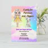 Invitation à la fête des princesses et des chiots (Debout devant)