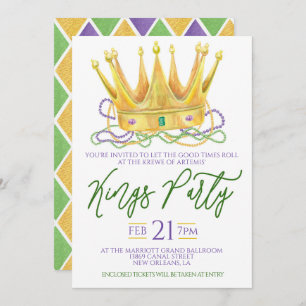 Invitation à la fête des Rois Mardi Gras