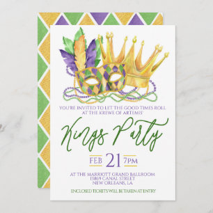 Invitation à la fête des Rois Mardi Gras
