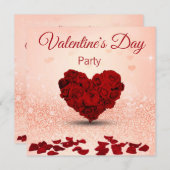 Invitation à la fête des Roses de la Saint-Valenti (Devant / Derrière)