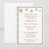 Invitation à la Fête des Snowflakes Gold (Devant / Derrière)