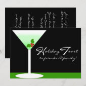 Invitation à la fête des toasts de Noël (Devant / Derrière)