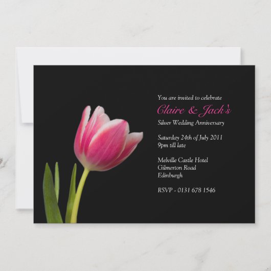 Invitation à la fête des tulipes roses (Devant)