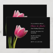 Invitation à la fête des tulipes roses (Devant / Derrière)