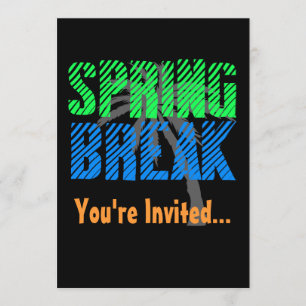 Invitation à la fête des vacances de printemps néo