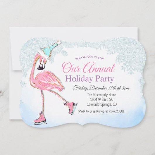 Invitation à la fête des vacances d'hiver (Devant)