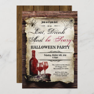 Invitation à la fête des vins d'Halloween