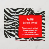 Invitation à la fête des zèbres (Devant / Derrière)