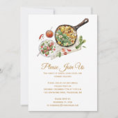 Invitation à la fête d'étalage alimentaire de Noël (Devant)