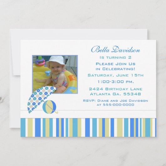 Invitation à la fête d'été (Devant)