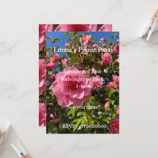 Invitation à la fête d'été (Devant/Arrière en situation)
