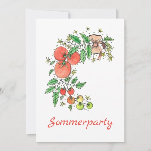 Invitation à la fête d'été (Devant)