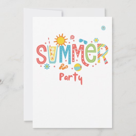 Invitation à la fête d'été (Dos)