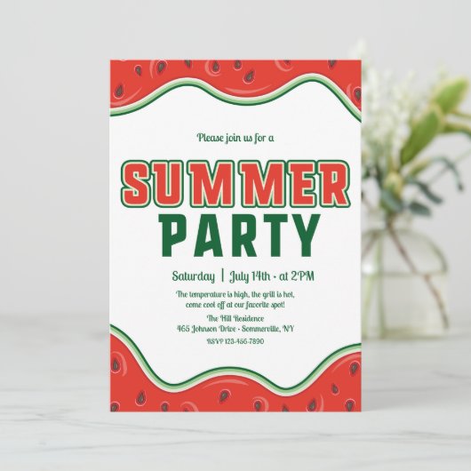 Invitation à la fête d'été (Debout devant)