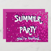 Invitation à la fête d'été (Devant / Derrière)