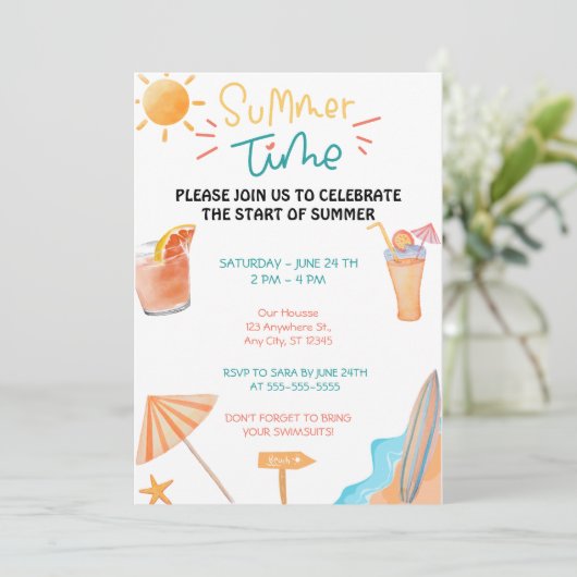 Invitation à la Fête d'Été (Debout devant)