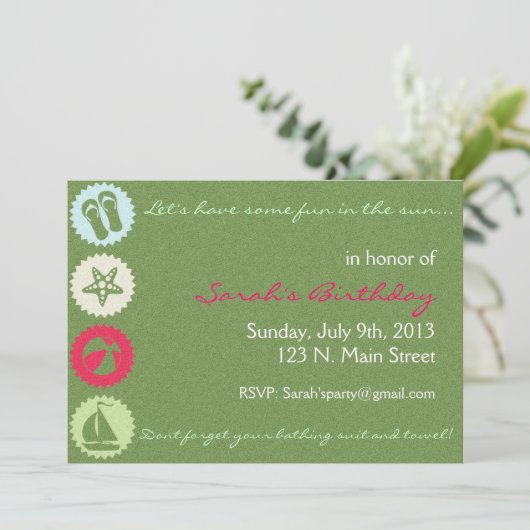 Invitation à la fête d'été (Debout devant)