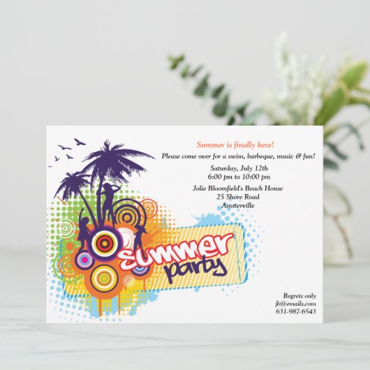 Invitation à la fête d'été (Debout devant)