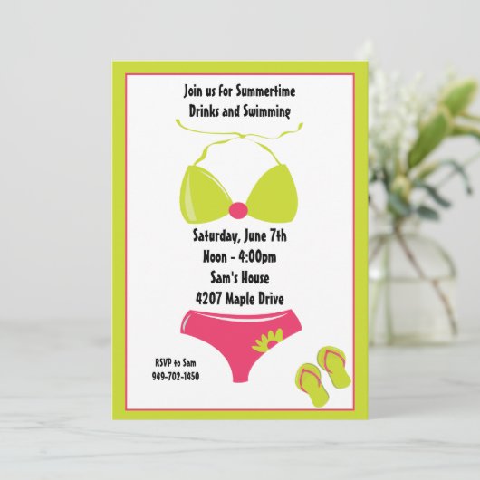 Invitation à la fête d'été (Debout devant)