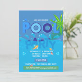 Invitation à la fête d'été à la piscine (Debout devant)