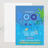 Invitation à la fête d'été à la piscine (Devant / Derrière)