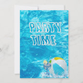 Invitation à la fête d'été à la piscine (Devant)