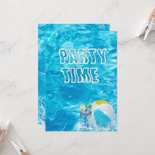 Invitation à la fête d'été à la piscine