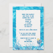 Invitation à la fête d'été à la piscine (Dos)