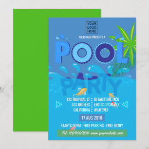 Invitation à la fête d'été corporative/club de pis