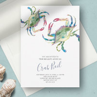 Invitation à la fête d'été de Crab Boil