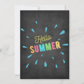 Invitation à la fête d'été de fin d'année scolaire (Dos)