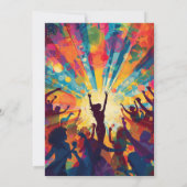 Invitation à la fête d'été de la foule colorée (Dos)