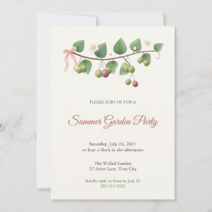 Invitation à la fête d'été de la vigne de kiwiberr